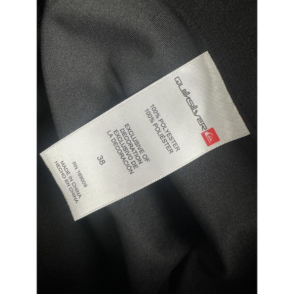 Quiksilver Pants Mens 38x31 Black Onyx Slim Fit Stretch Polyester Casual New - Picture 4 of 11